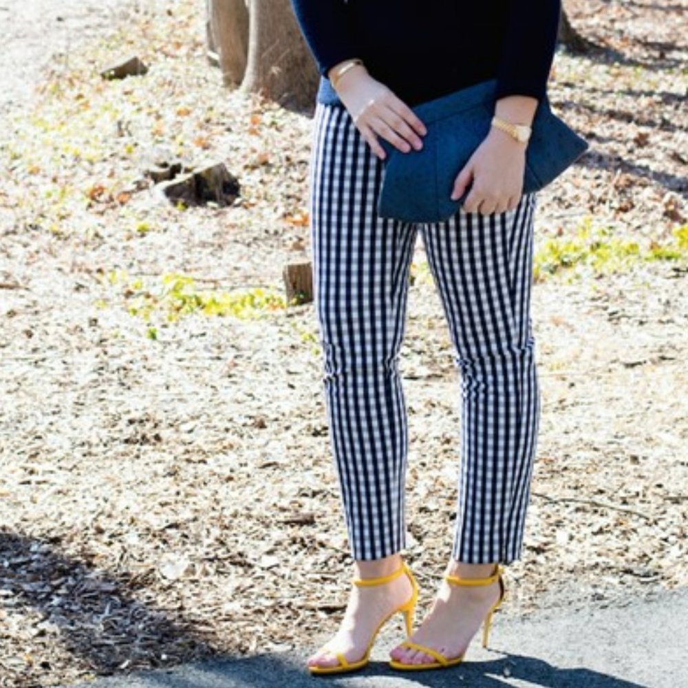 J.Crew NWT Martie Gingham Ankle Pants size 8 - Picture 2 of 9